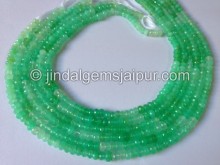 Green Opal Faceted Roundelle Shape Beads